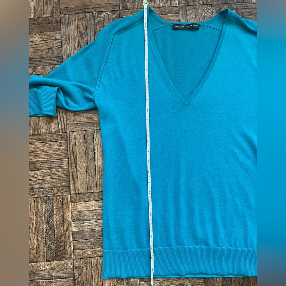 Balenciaga Knits deep v neck sweater. - Picture 6 of 8